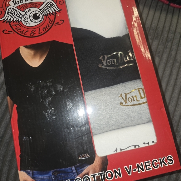 Von Dutch Other - Nwt Von Dutch Mens V Neck Tees 4pk Medium New